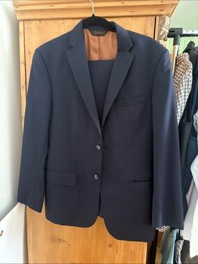 Joseph A Bank  Men's Navy Two-Button Suit Jacket